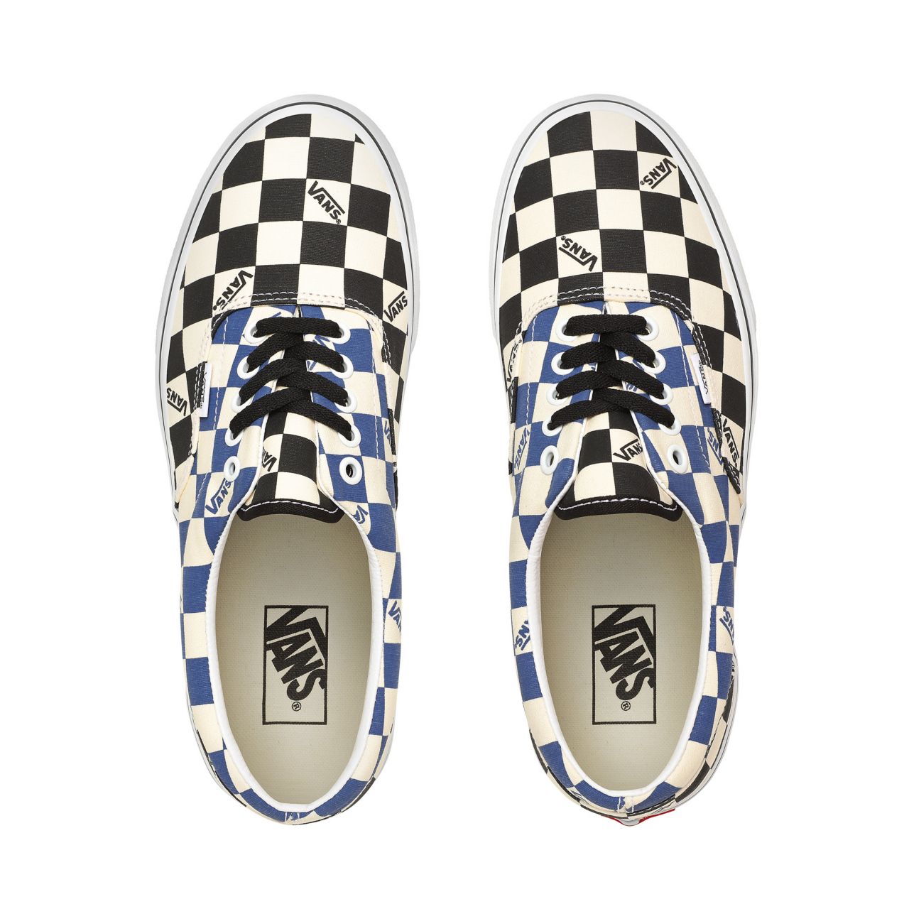 Vans Big Check Era Blue Classic Mens Womens - (Big Check) Black/Navy VN0A4U39WRT Shoes