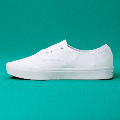 Vans Classic ComfyCush Authentic White Classic Mens Womens - (Classic) True White VN0A3WM7VNG Shoes