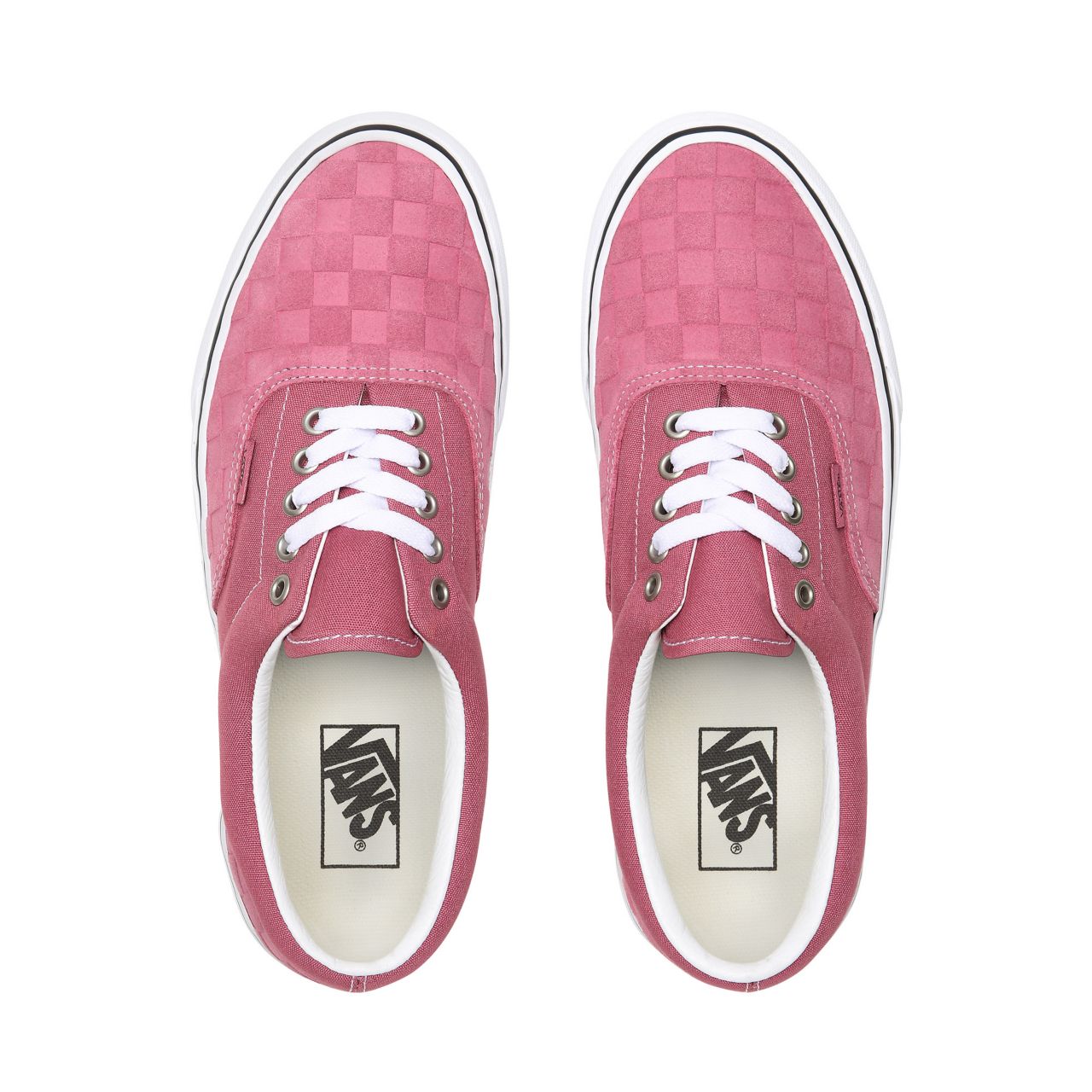 Vans Deboss Checkerboard Era Pink Classic Mens Womens - (Deboss Checkerboard) Heather Rose/True White VN0A4U39WYV Shoes