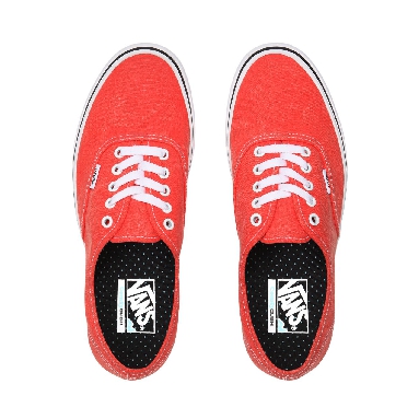 Vans Washed Canvas ComfyCush Authentic Red Classic Mens Womens - (Washed Canvas) Grenadine VN0A3WM7WWC Shoes