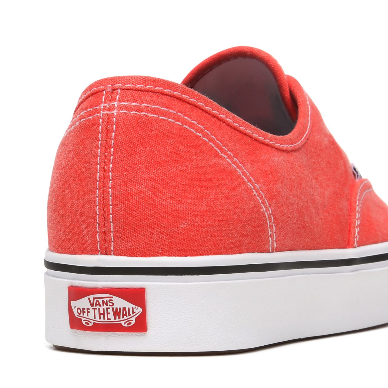 Vans Washed Canvas ComfyCush Authentic Red Classic Mens Womens - (Washed Canvas) Grenadine VN0A3WM7WWC Shoes