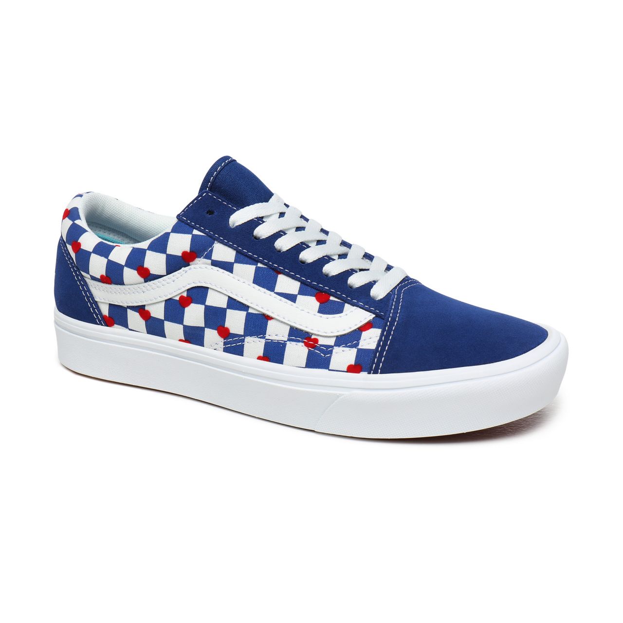 Vans x Autism Awareness ComfyCush Old Skool Blue Classic Mens Womens - (Autism Awareness) Vans Heart/True Blue VN0A3WMAWI4 Shoes