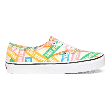 Vans Shit Happens Authentic Multicolour Classic Mens Womens - (Shit Happens) Multi/True White VN0A2Z5IWN9 Shoes