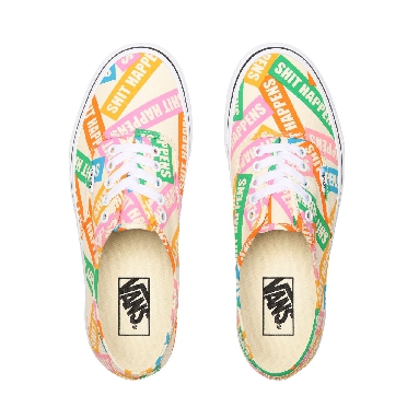 Vans Shit Happens Authentic Multicolour Classic Mens Womens - (Shit Happens) Multi/True White VN0A2Z5IWN9 Shoes