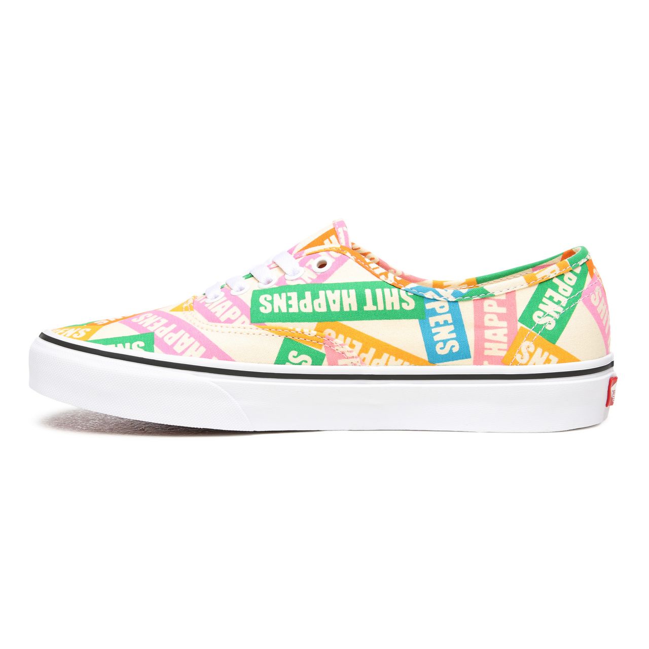 Vans Shit Happens Authentic Multicolour Classic Mens Womens - (Shit Happens) Multi/True White VN0A2Z5IWN9 Shoes