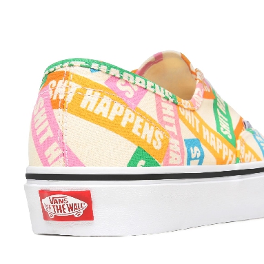 Vans Shit Happens Authentic Multicolour Classic Mens Womens - (Shit Happens) Multi/True White VN0A2Z5IWN9 Shoes