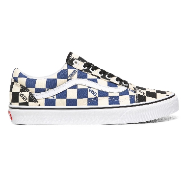 Vans Big Check Old Skool Blue Classic Mens Womens - (Big Check) Black/Navy VN0A4U3BWRT Shoes