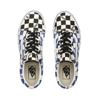 Vans Big Check Old Skool Blue Classic Mens Womens - (Big Check) Black/Navy VN0A4U3BWRT Shoes