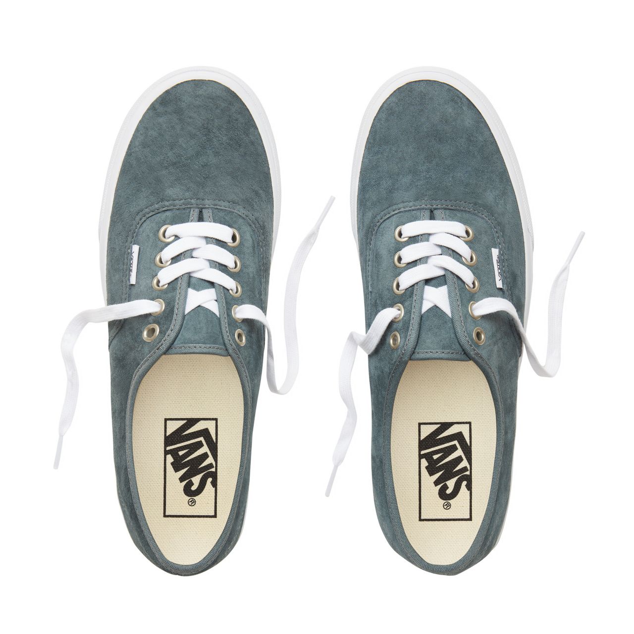 Vans Suede Authentic Classic Mens Womens - (Pig Suede) Stormy Weather/True White VA38EMU5N Shoes