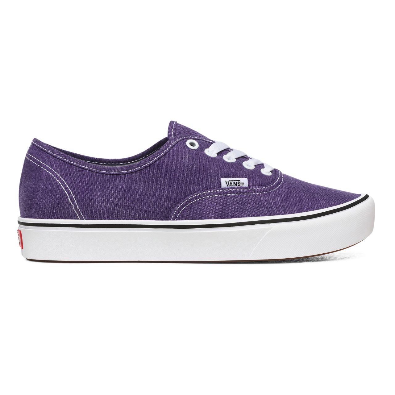 Vans Washed Canvas ComfyCush Authentic Purple Classic Mens Womens - (Washed Canvas) Heliotrope VN0A3WM7WWE Shoes