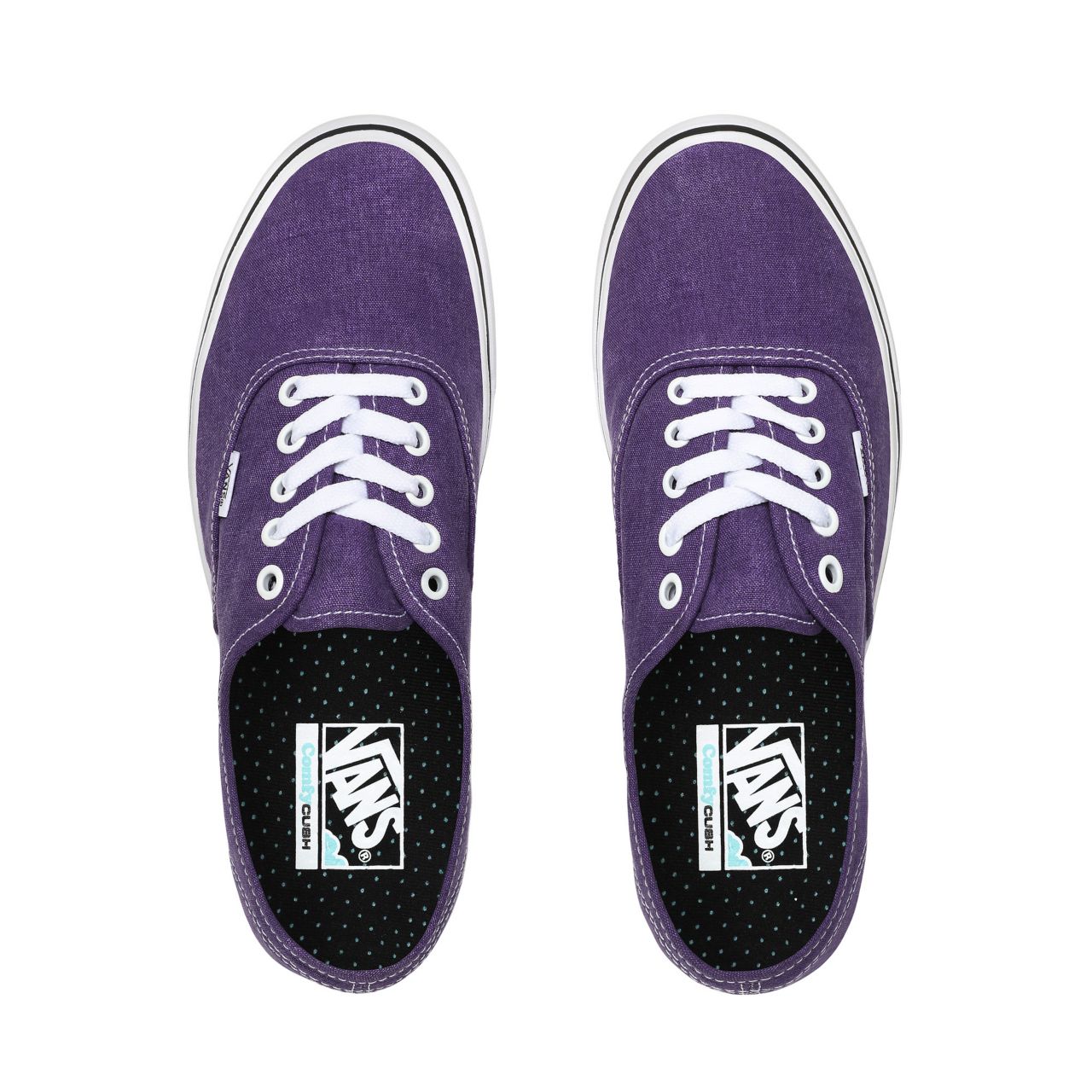 Vans Washed Canvas ComfyCush Authentic Purple Classic Mens Womens - (Washed Canvas) Heliotrope VN0A3WM7WWE Shoes