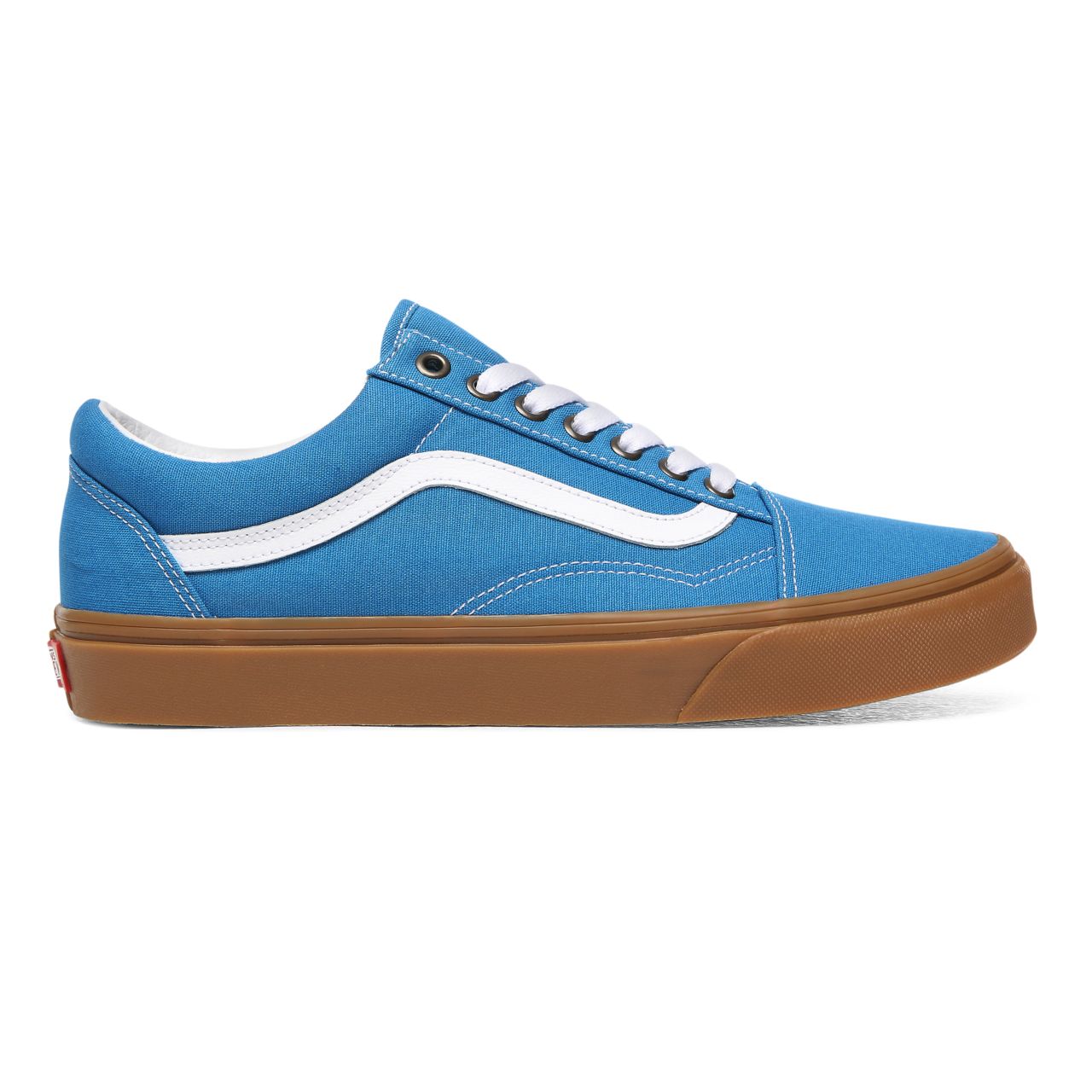 Vans Gum Old Skool Blue Classic Mens Womens - (Gum) Mediterranian Blue/True White VN0A4U3BWYZ Shoes