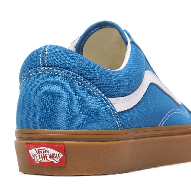 Vans Gum Old Skool Blue Classic Mens Womens - (Gum) Mediterranian Blue/True White VN0A4U3BWYZ Shoes