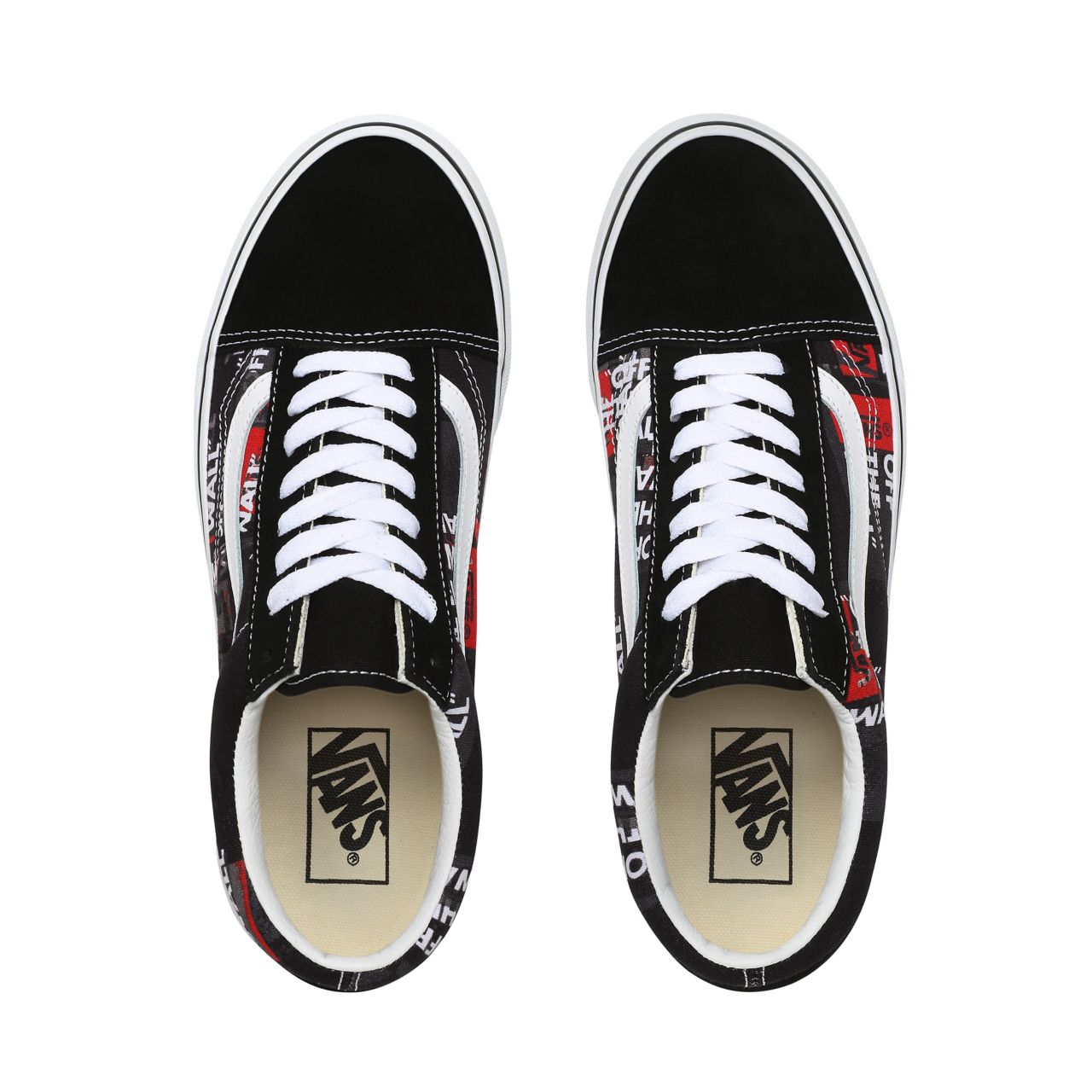 Vans Packing Tape Old Skool Black Classic Mens Womens - (Packing Tape) Black/Red/True White VN0A4U3BWZ4 Shoes