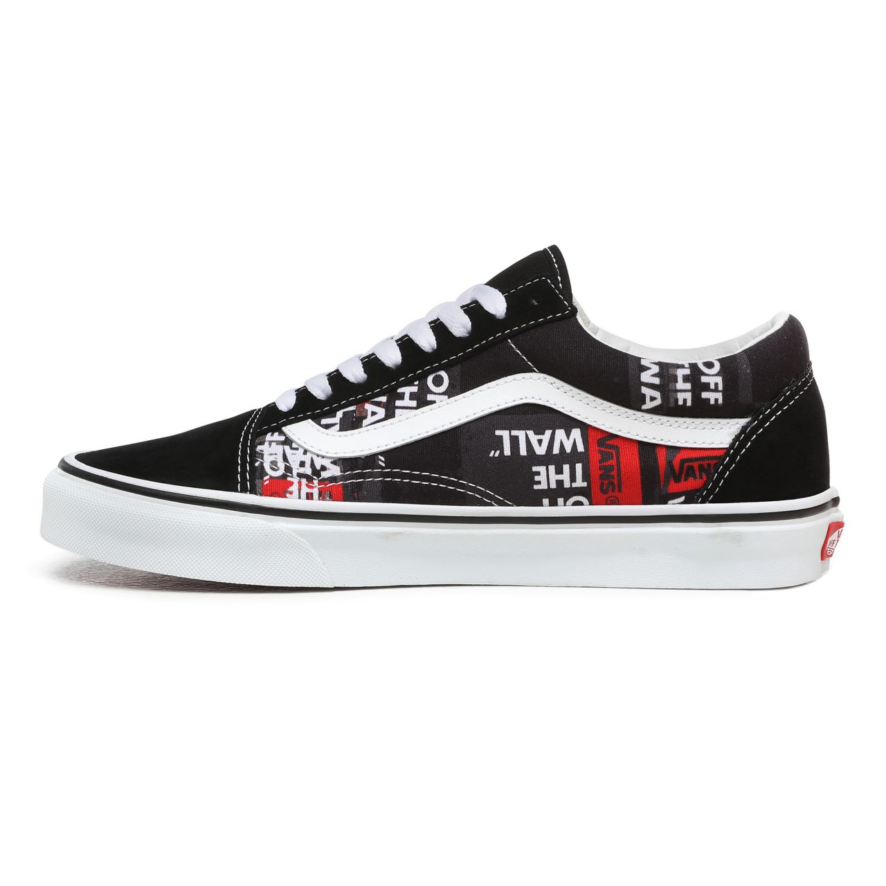 Vans Packing Tape Old Skool Black Classic Mens Womens - (Packing Tape) Black/Red/True White VN0A4U3BWZ4 Shoes