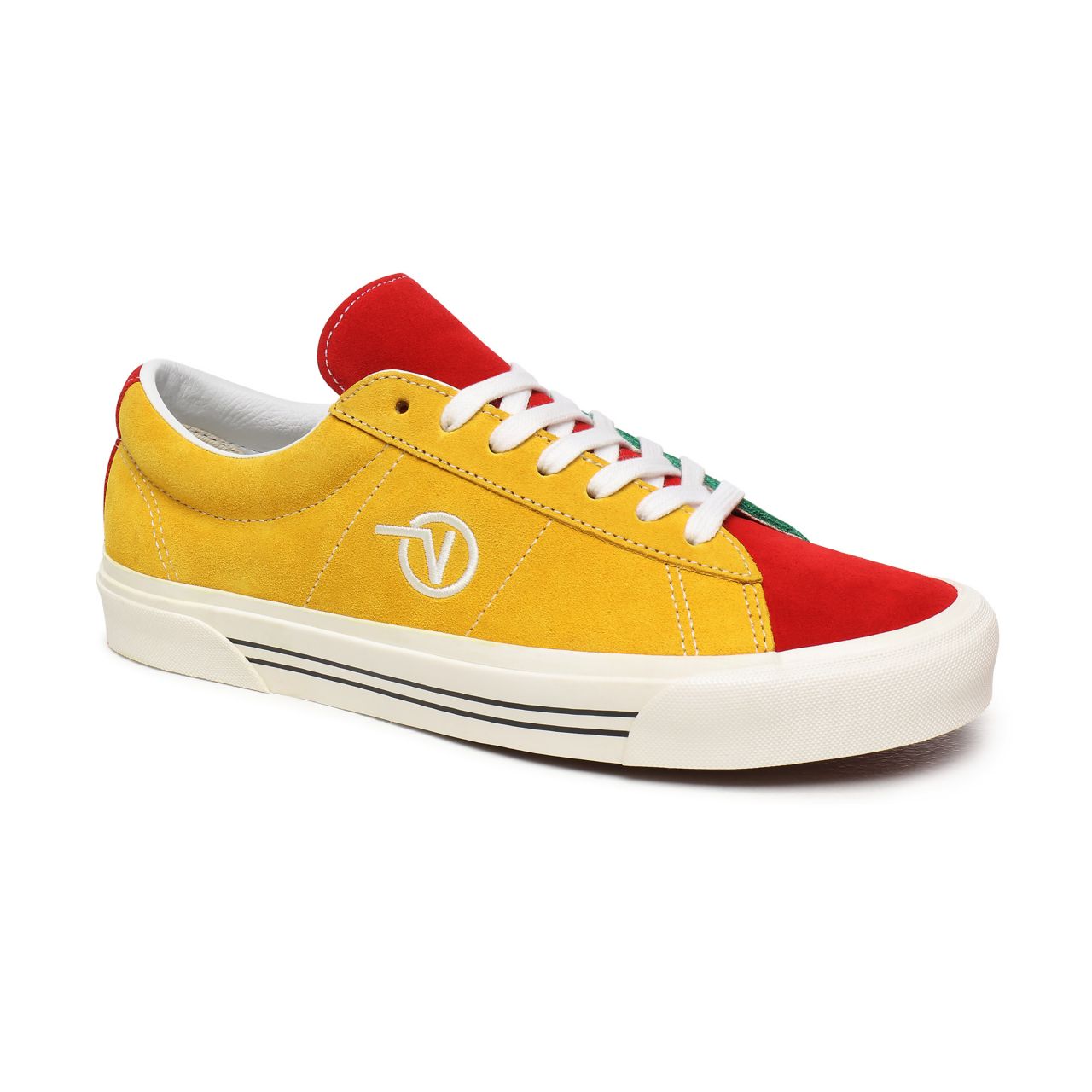 Vans Anaheim Factory Sid DX Yellow Classic Mens Womens - (Anaheim Factory) Og Yellow/Og Red/Og Emerald VN0A4BTXXIE Shoes