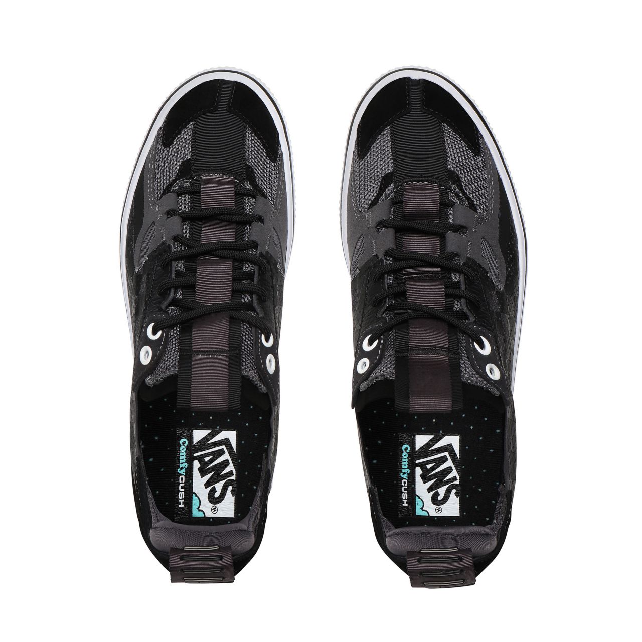 Vans Checker Overt ComfyCush Black Classic Mens Womens - (Checker) Black VN0A4TZSN40 Shoes