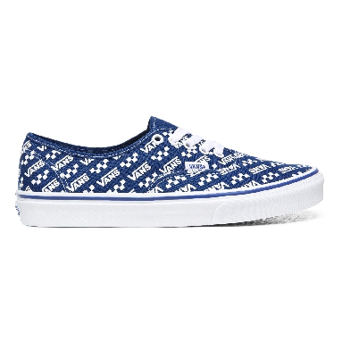 Vans Logo Repeat Authentic Blue Classic Mens Womens - (Logo Repeat) True Blue/True White VN0A2Z5IWH8 Shoes