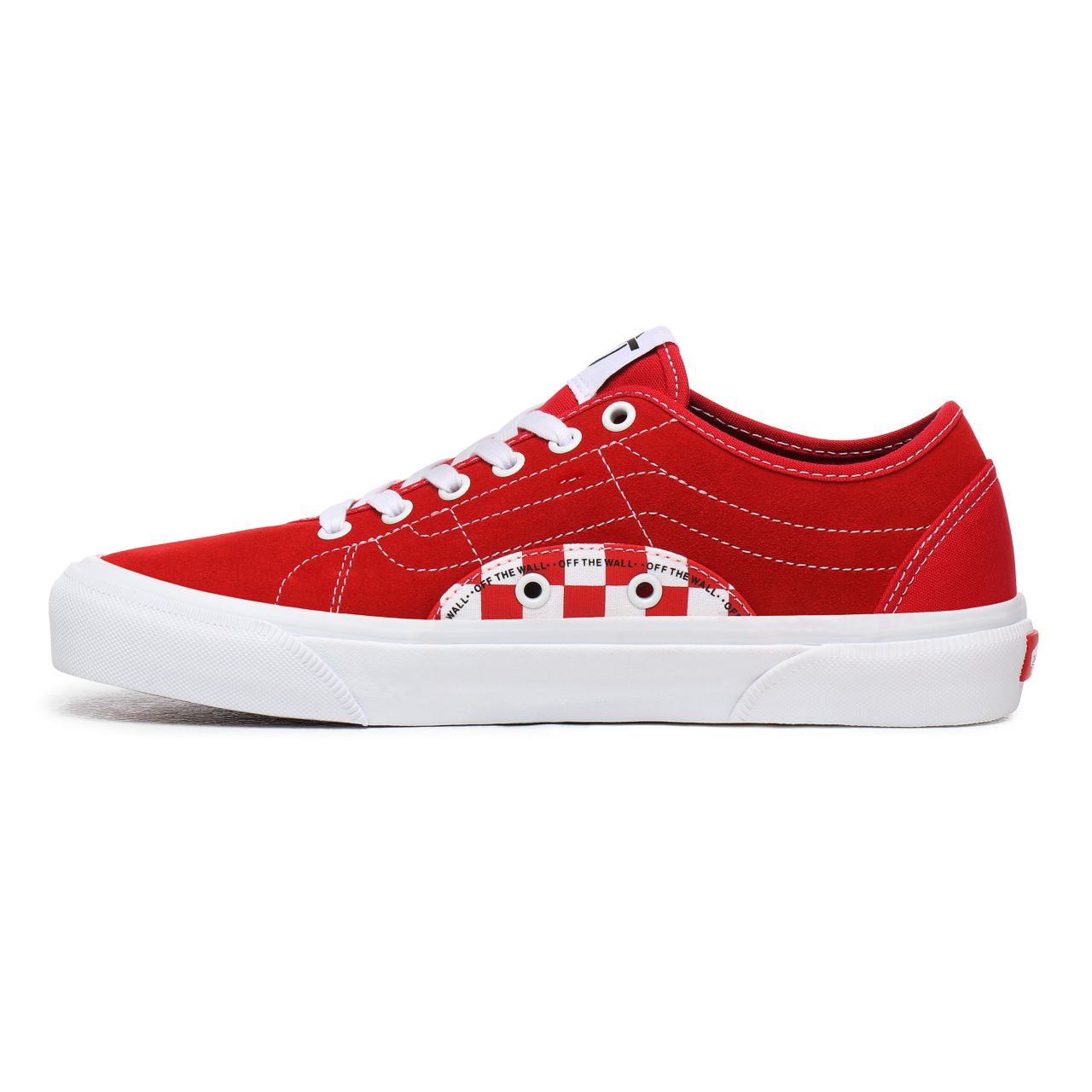 Vans Check Bess NI Red Classic Mens Womens - (Check) Red/True White VN0A4BTHWOW Shoes