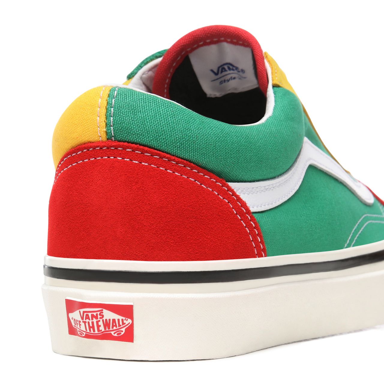 Vans Anaheim Factory Old Skool 36 DX Multicolour Classic Mens Womens - (Anaheim Factory) Og Red/Og Emerald/Og Yellow VN0A38G2XFM Shoes