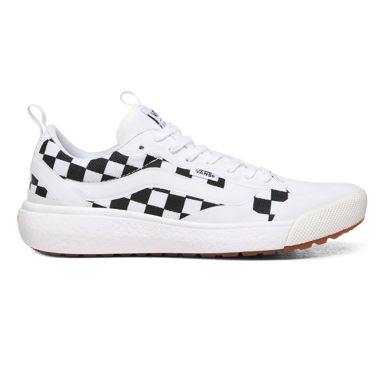 Vans Checkerboard UltraRange EXO Black Classic Womens - (Checkerboard) True White/Black VN0A4U1K27I Shoes