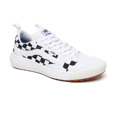 Vans Checkerboard UltraRange EXO Black Classic Womens - (Checkerboard) True White/Black VN0A4U1K27I Shoes