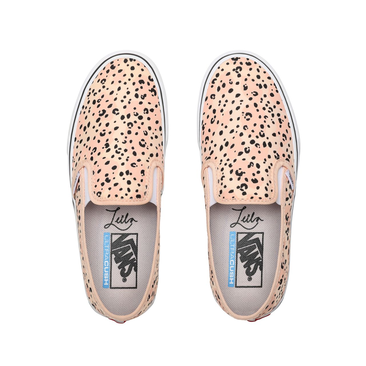 Vans Leila Hurst Slip-On Surf Pink Classic Womens - (Leila Hurst) Tiny Animal VN0A3MVDWOL Shoes