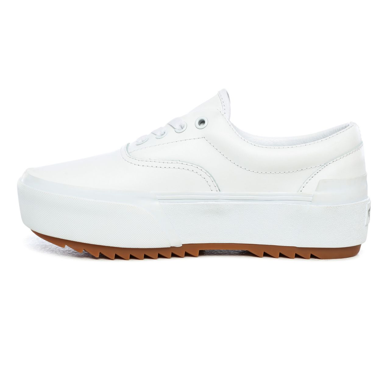 Vans Leather Era Stacked White Classic Womens - (Leather) True White/True White VN0A4BTOOER Shoes