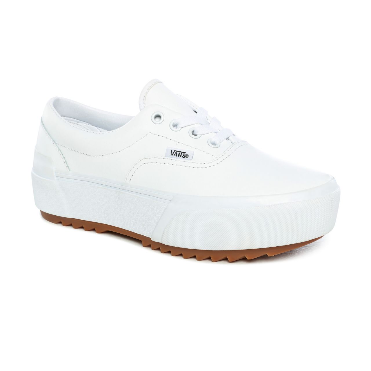 Vans Leather Era Stacked White Classic Womens - (Leather) True White/True White VN0A4BTOOER Shoes