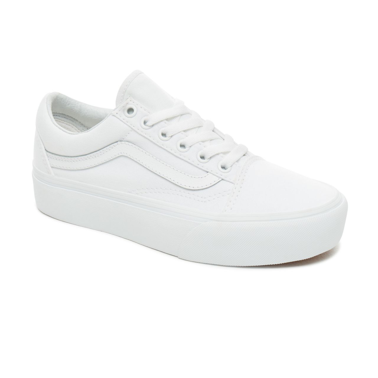 Vans Old Skool Platform White Classic Womens - True White VN0A3B3UW00 Shoes