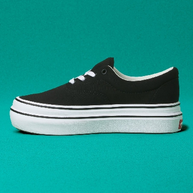 Vans Canvas Super ComfyCush Era Black Classic Womens - (Canvas) Black/True White VN0A4U1D1WX Shoes