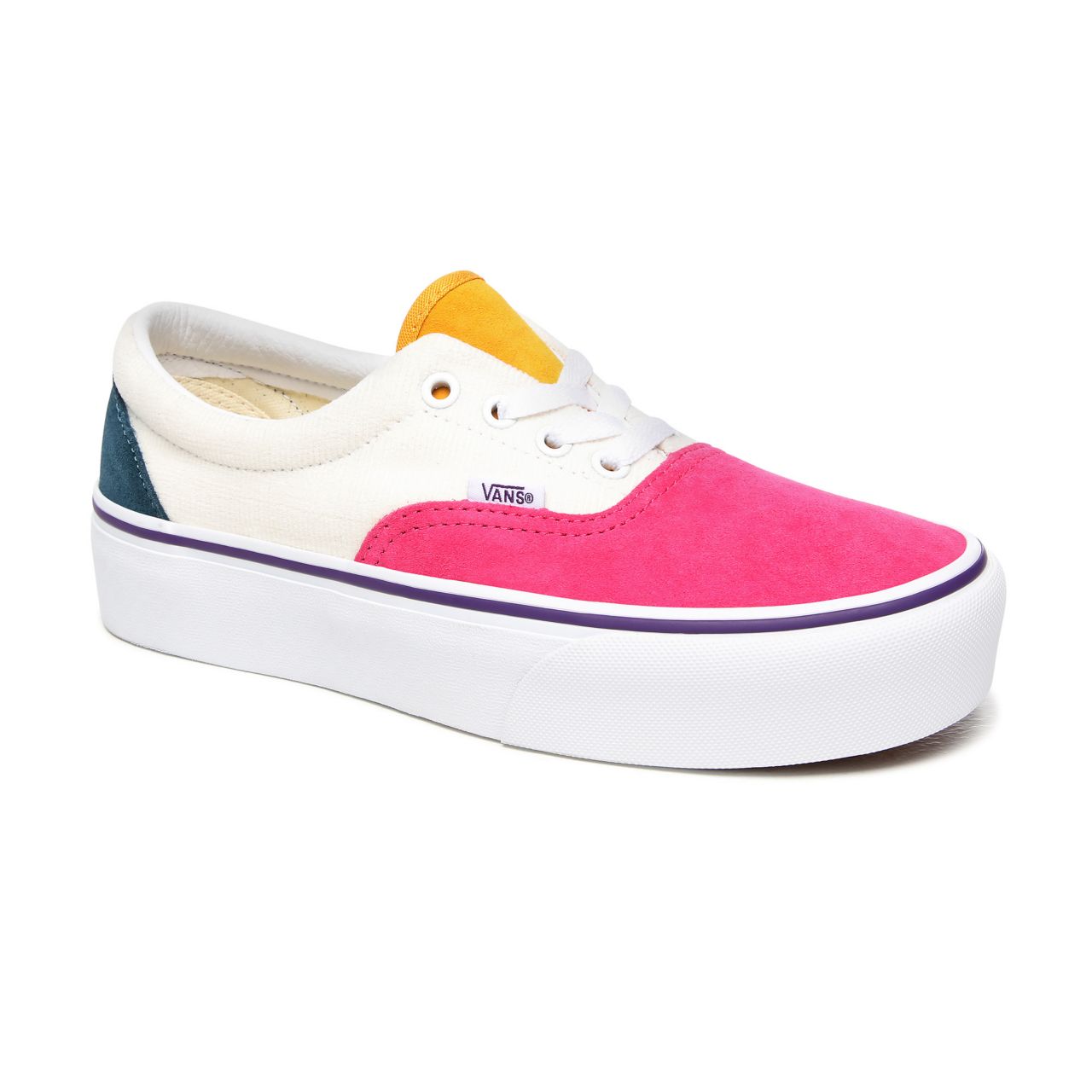 Vans Mini Cord Era Platform Multicolour Classic Womens - (Mini Cord) Multi/True White VN0A3WLUWVY Shoes