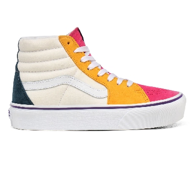 Vans Mini Cord Sk8-Hi Platform 2.0 Multicolour Classic Womens - (Mini Cord) Multi/True White VN0A3TKNWVY Shoes