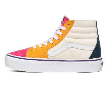 Vans Mini Cord Sk8-Hi Platform 2.0 Multicolour Classic Womens - (Mini Cord) Multi/True White VN0A3TKNWVY Shoes