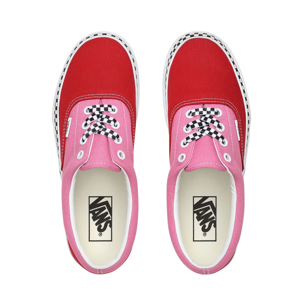 Vans 2-Tone Era Platform Red Classic Womens - (2-Tone) Chili Pepper/Fuchsia Pink VN0A3WLUWVX Shoes