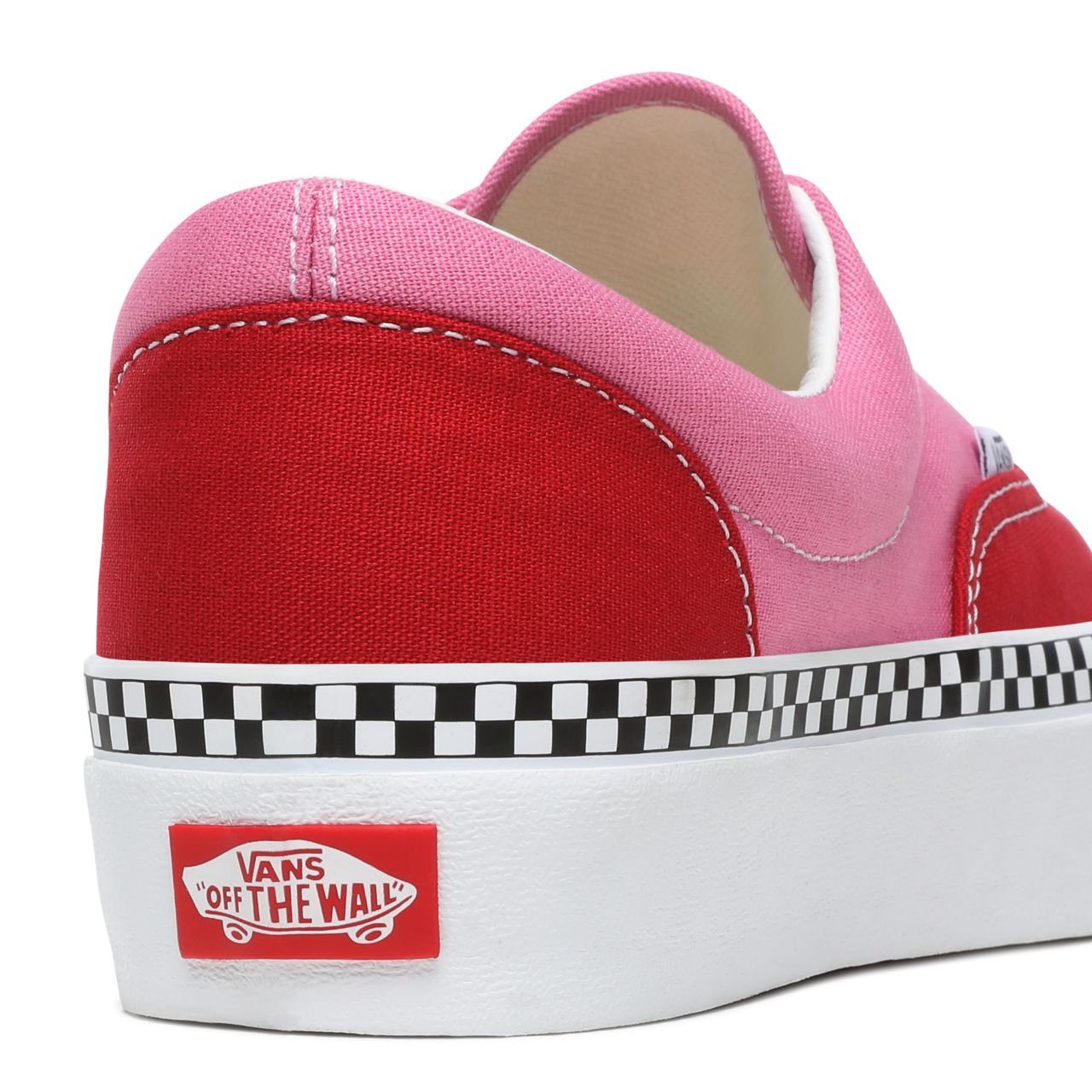 Vans 2-Tone Era Platform Red Classic Womens - (2-Tone) Chili Pepper/Fuchsia Pink VN0A3WLUWVX Shoes