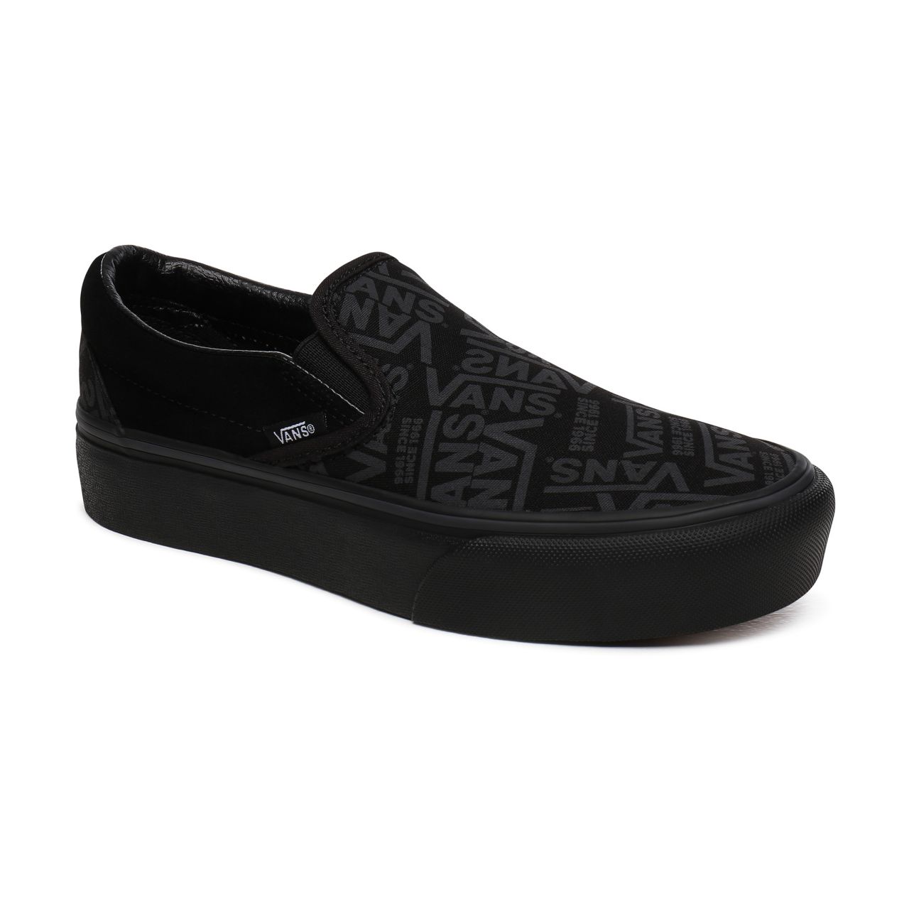 Vans 66 Classic Slip-On Platform Black Classic Womens - (Vans 66) Black VN0A3JEZWW0 Shoes