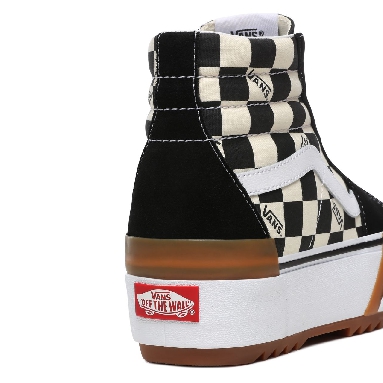 Vans Checkerboard Sk8-Hi Stacked Multicolour Classic Womens - (Checkerboard) Multi/True White VN0A4BTWVLV Shoes