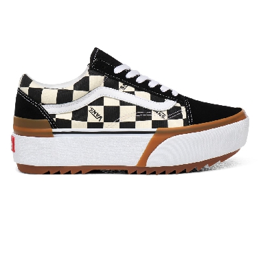 Vans Checkerboard Old Skool Stacked Multicolour Classic Womens - (Checkerboard) Multi/True White VN0A4U15VLV Shoes