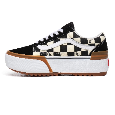 Vans Checkerboard Old Skool Stacked Multicolour Classic Womens - (Checkerboard) Multi/True White VN0A4U15VLV Shoes