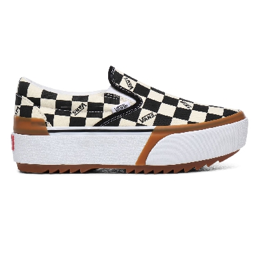 Vans Checkerboard Classic Slip-On Stacked Multicolour Classic Womens - (Checkerboard) Multi/True White VN0A4TZVVLV Shoes