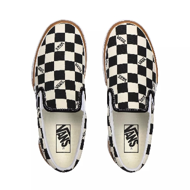 Vans Checkerboard Classic Slip-On Stacked Multicolour Classic Womens - (Checkerboard) Multi/True White VN0A4TZVVLV Shoes