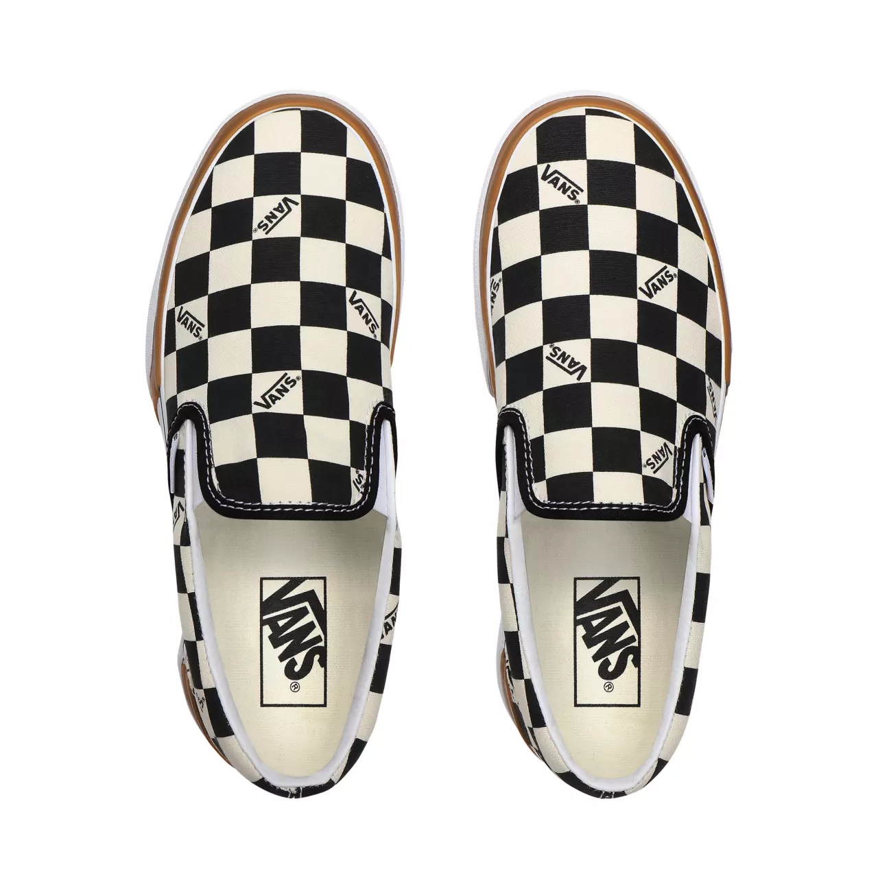 Vans Checkerboard Classic Slip-On Stacked Multicolour Classic Womens - (Checkerboard) Multi/True White VN0A4TZVVLV Shoes