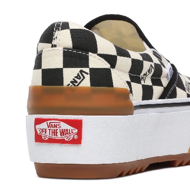 Vans Checkerboard Classic Slip-On Stacked Multicolour Classic Womens - (Checkerboard) Multi/True White VN0A4TZVVLV Shoes