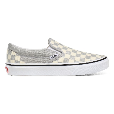 Vans Checkerboard Classic Slip-On Grey Classic Womens - (Checkerboard) Silver/True White VN0A4U38WS3 Shoes