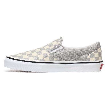 Vans Checkerboard Classic Slip-On Grey Classic Womens - (Checkerboard) Silver/True White VN0A4U38WS3 Shoes