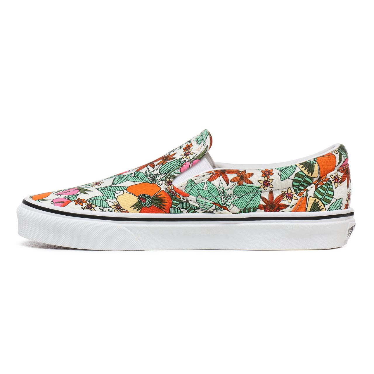 Vans Multi Tropic Classic Slip-On Multicolour Classic Womens - (Multi Tropic) Bit Of Blue/True White VN0A4U38WS9 Shoes