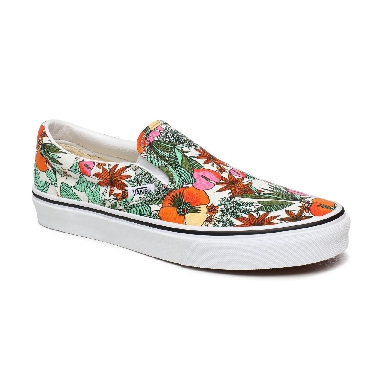 Vans Multi Tropic Classic Slip-On Multicolour Classic Womens - (Multi Tropic) Bit Of Blue/True White VN0A4U38WS9 Shoes