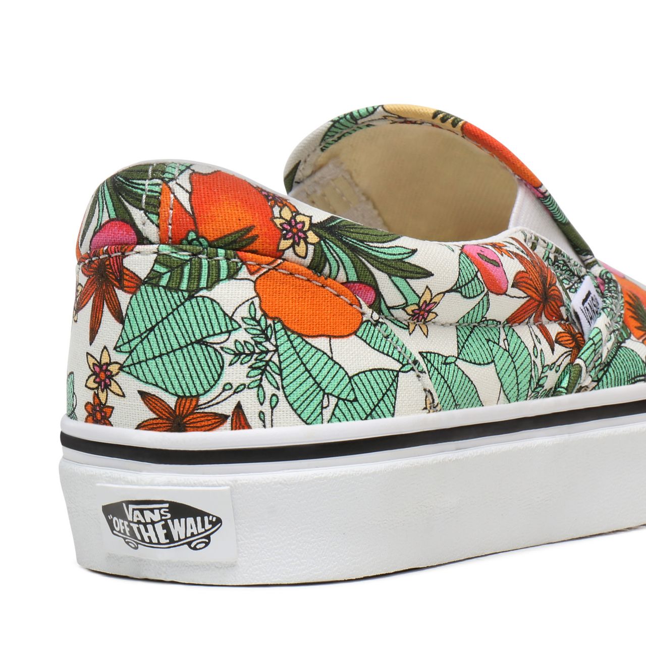 Vans Multi Tropic Classic Slip-On Multicolour Classic Womens - (Multi Tropic) Bit Of Blue/True White VN0A4U38WS9 Shoes