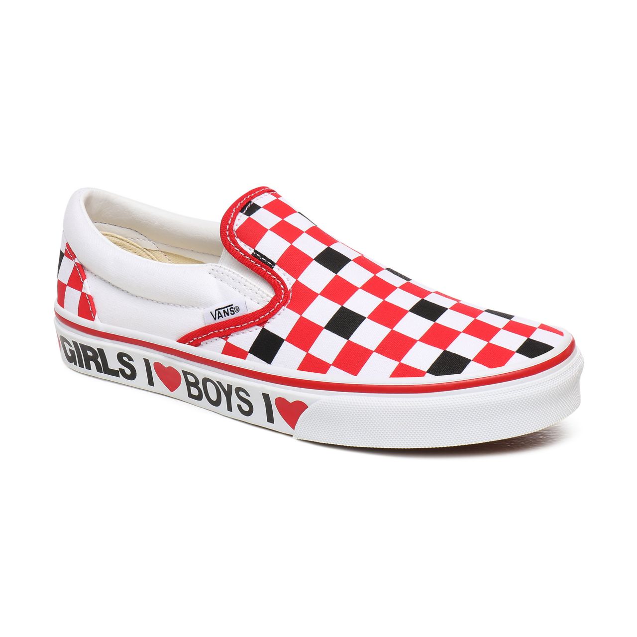 Vans I Heart Classic Slip-On Black Classic Womens - (I Heart) Black/True White VN0A4U38WKU Shoes